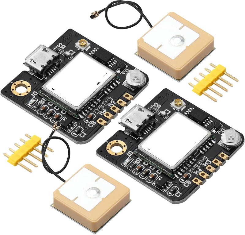 hiBCTR 2Pack GPS Module, NEO-6M Navigation Positioning, Arduino GPS for Drone Microcontroller, High Sensitivity Receiver with Antenna, Compatible with 51 Microcontroller STM32 Arduino UNO R3 - Image 1